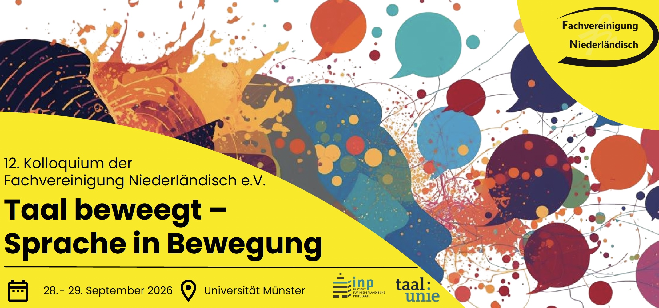 Jubiläums-Kolloquium; Taal beweegt – Sprache in Bewegung 28. und 29. September 2026
